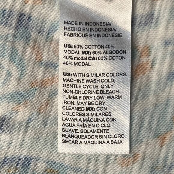 Chicos Women Size 1-M 8 Paisley Print V-Neck Short Sleeve Top Cotton & Modal - Picture 5 of 14